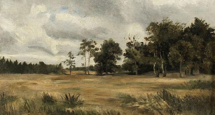 Walter Moras Markische Landschaftsdarstellung mit einer Lichtung am Laubwald. oil painting image
